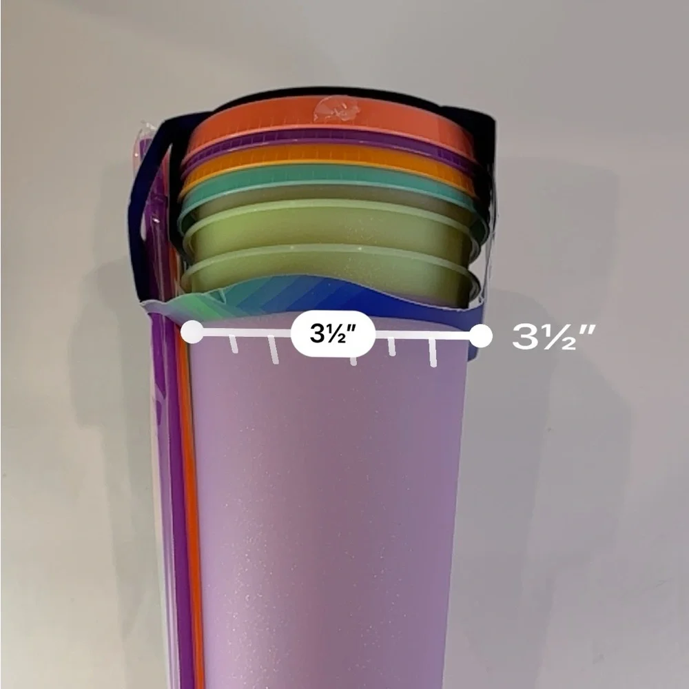 🆕 TAL 4pc Color Changing 24oz Glitter Tumbler Set w/ Straws